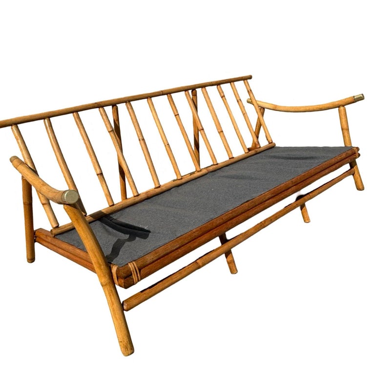 Restored Rattan Sofa & Chair Livingroom Set by John Wisner for Ficks Reed