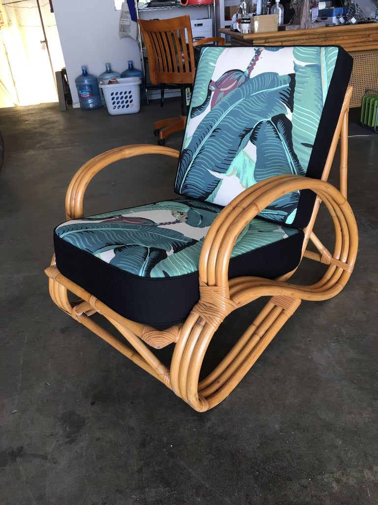 Ficks Reed Restored Three-Strand "S-Arm" Rattan Sofa & Lounge Living Room Set