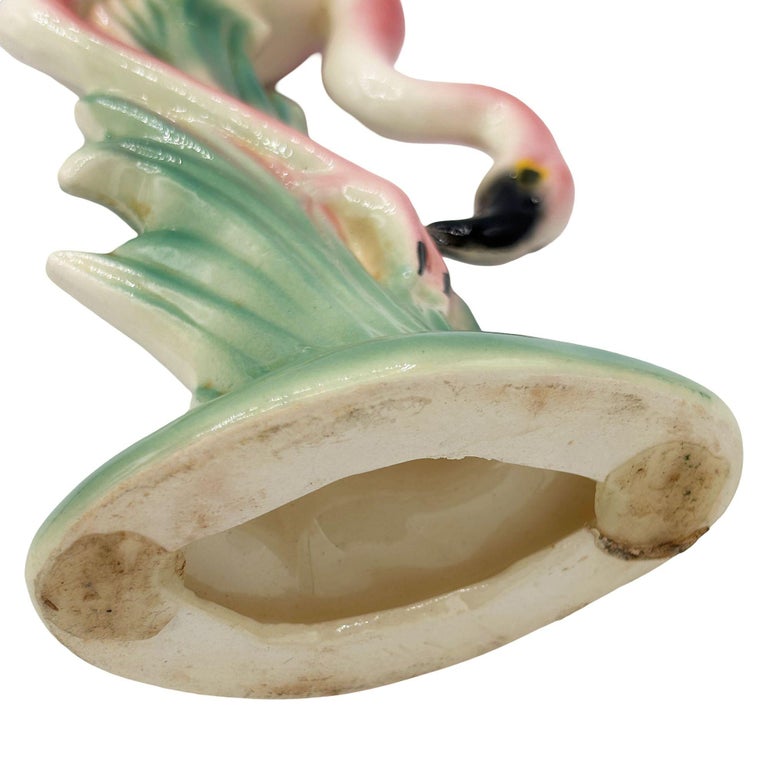 MCM California Pottery Ceramic Searcher Tropical Pink Flamingo Figurine Statue