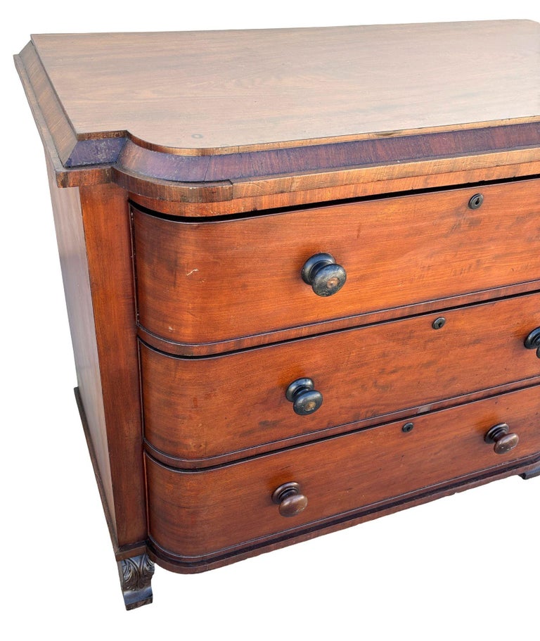 Late 19th Century Victorian Queen Anne Lowboy Dresser with Sculpted Front