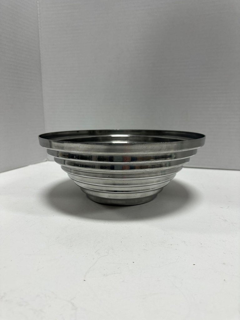 1980's Vintage Post Modern Stainless Steel Devo Maya Bowl Pewtertone by Mann