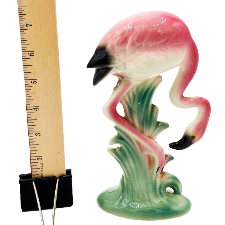 MCM California Pottery Ceramic Searcher Tropical Pink Flamingo Figurine Statue