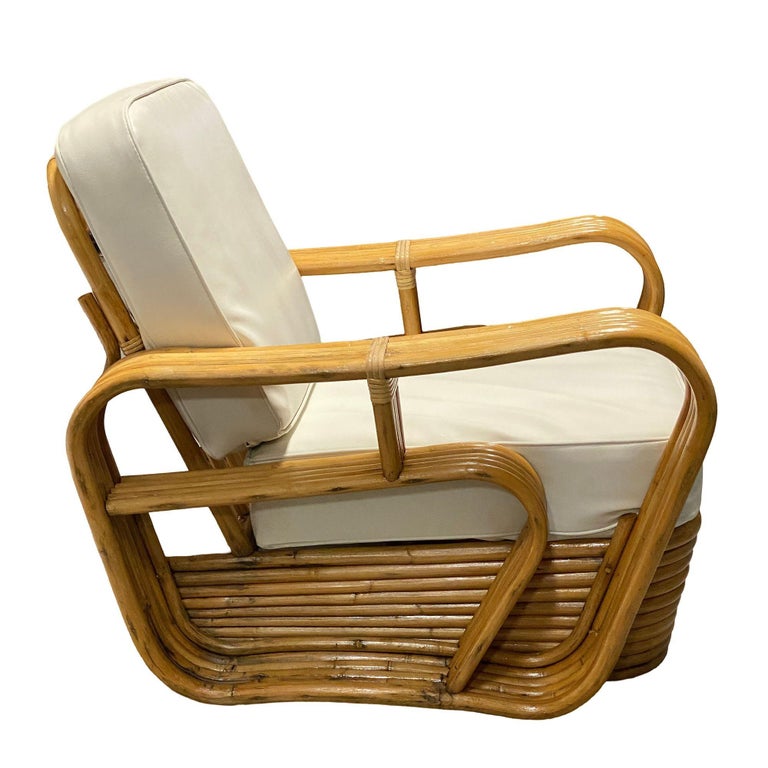 Restored 5-Strand Rattan "Double-Speed" Arm Sofa & Lounge Chair Living Room Set