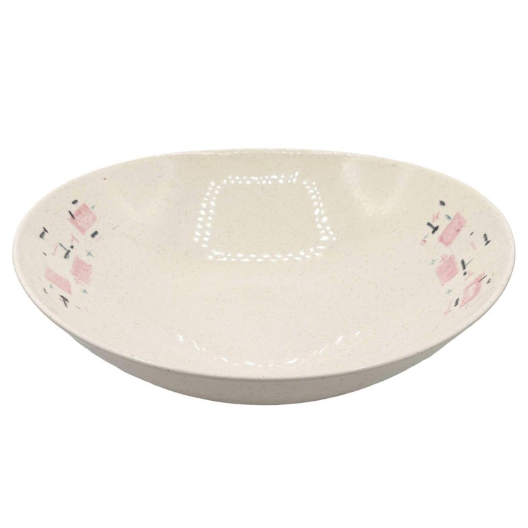 110 Piece "Tickled Pink" Serverware Dinner Plate Platter Bowl Set By Vernonware