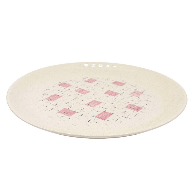 110 Piece "Tickled Pink" Serverware Dinner Plate Platter Bowl Set By Vernonware