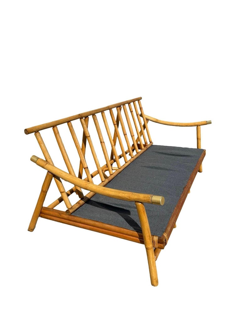 Restored Rattan Sofa & Chair Livingroom Set by John Wisner for Ficks Reed