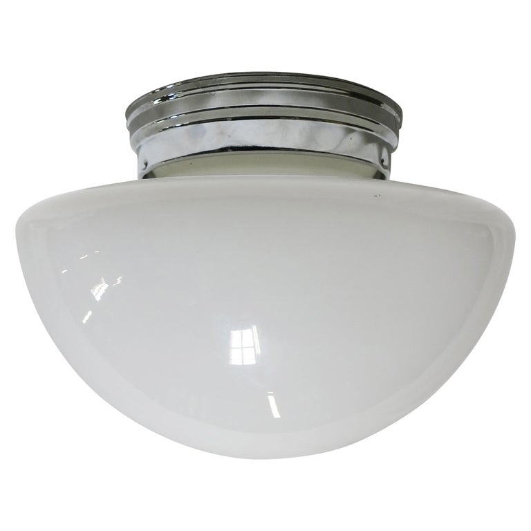 Short Schoolhouse Mushroom-Shape Ceiling Glass Globe Pendant