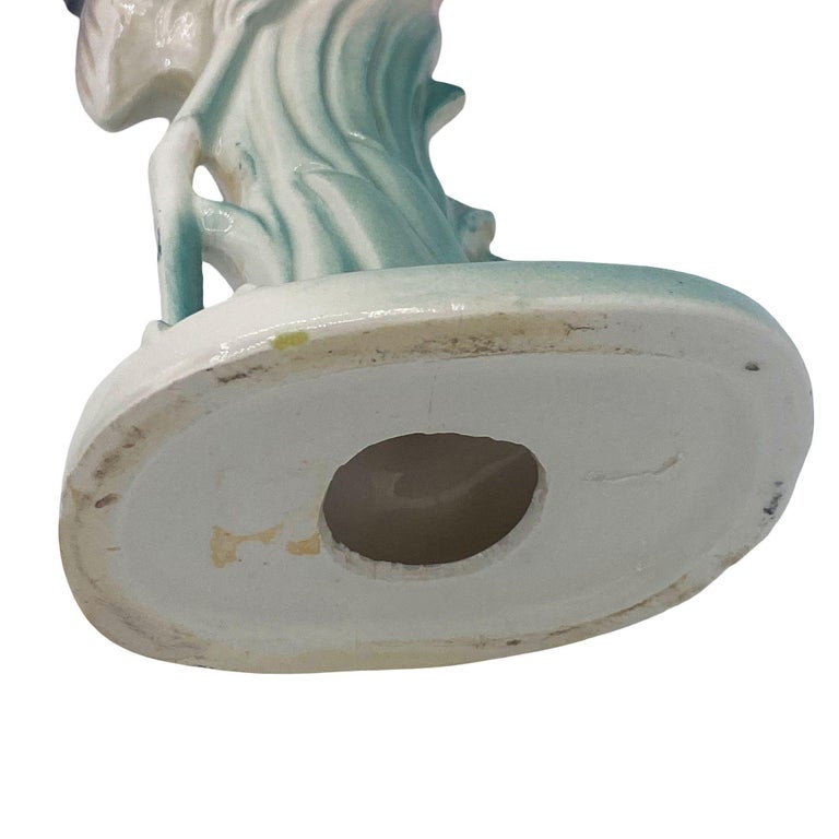 Mid-century "Meeting in Florida" Matching Ceramic Pink Flamingo Statues, Pair