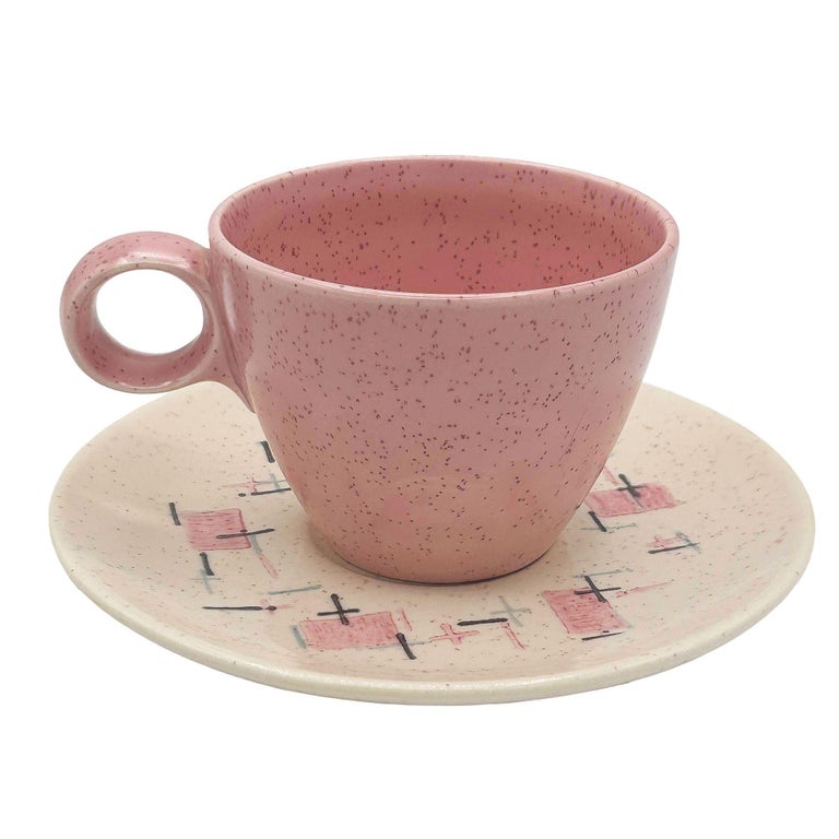 110 Piece "Tickled Pink" Serverware Dinner Plate Platter Bowl Set By Vernonware