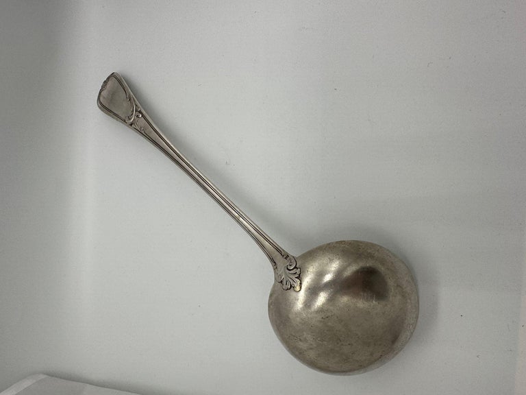 19th Century French L'Alfénide Christofle/Charles Halphen Flatware with Ladle