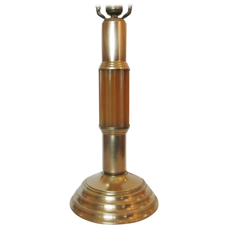 Art Deco Celluloid and Brass Table Lamp