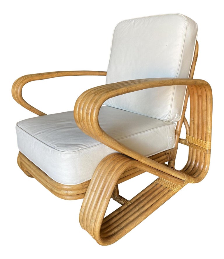 Restored 5-Strand 'Double Triangle' Lounge Chair W/ Floating Seat