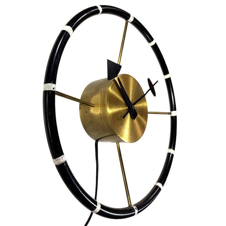 MCM George Nelson Studio Model 4756 "Steering Wheel" Wall Clock by Howard Miller
