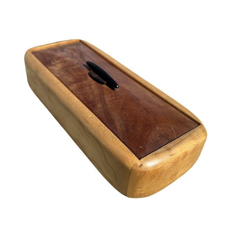 MCM Handcrafted Wooden Isigo Pervuvian Ebony Jewelery Box by J.Amberg