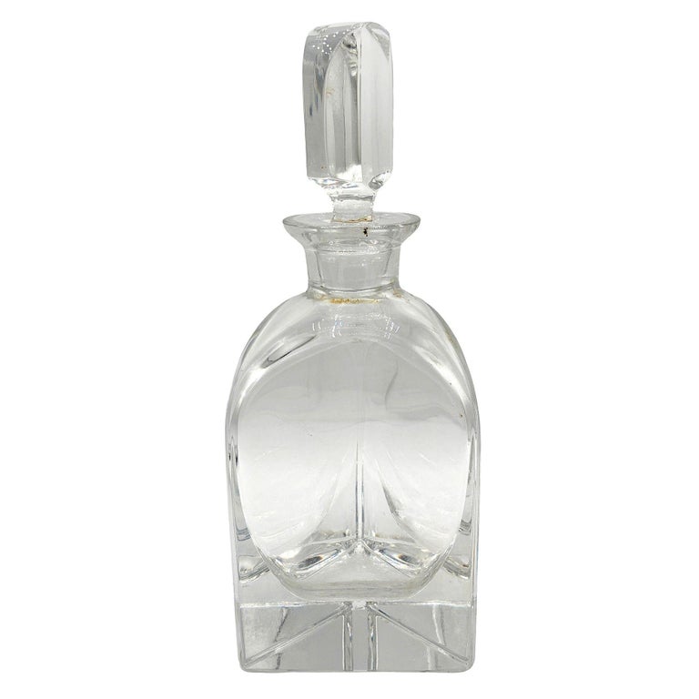 Early Mid-Century Decorative Italian Crystal Whisky Liquor Decanter, 1940