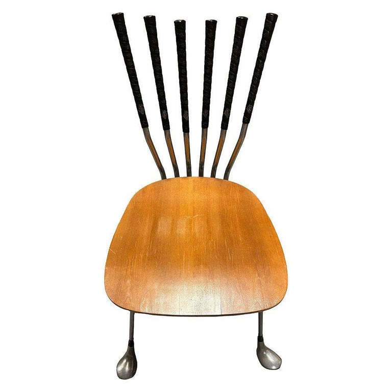 Mid Century Modernist Golf club Side Table w/ Matching Chairs