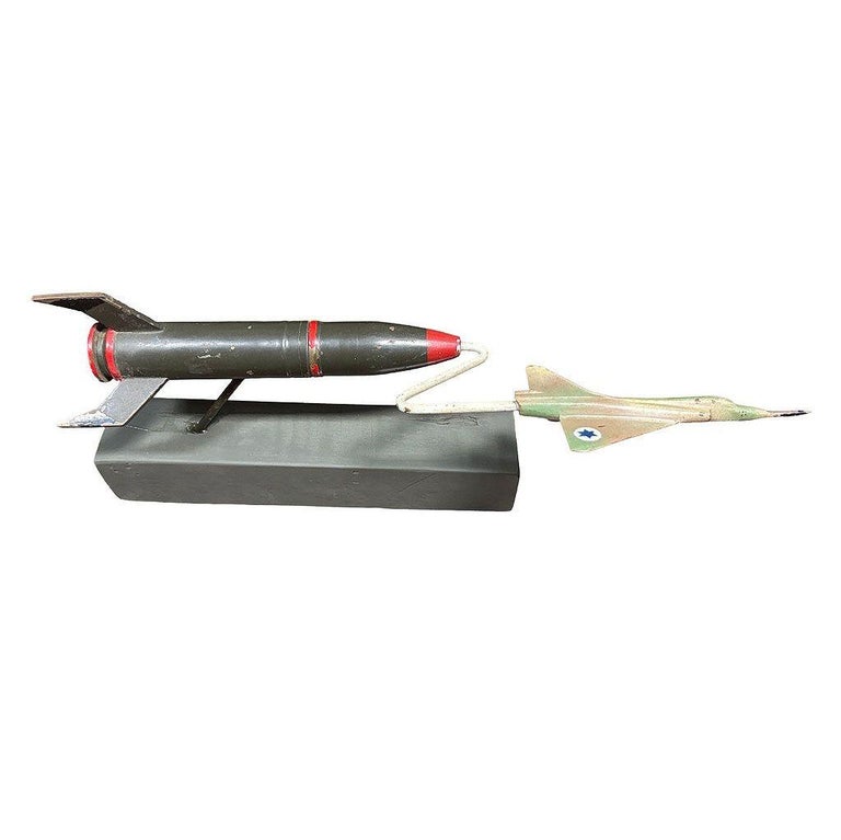 Mid-century Kfir Jet Fighter Prototype Desk Model Israeli Air Force