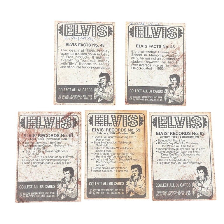 Vintage 1978 Elvis Presley Trading Card Set by Boxcar Enterprises