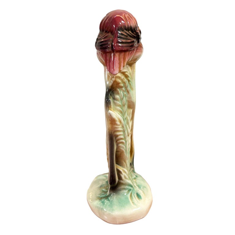 MCM California Pottery Ceramic Grazing Tropical Pink Flamingo Figurine Statue