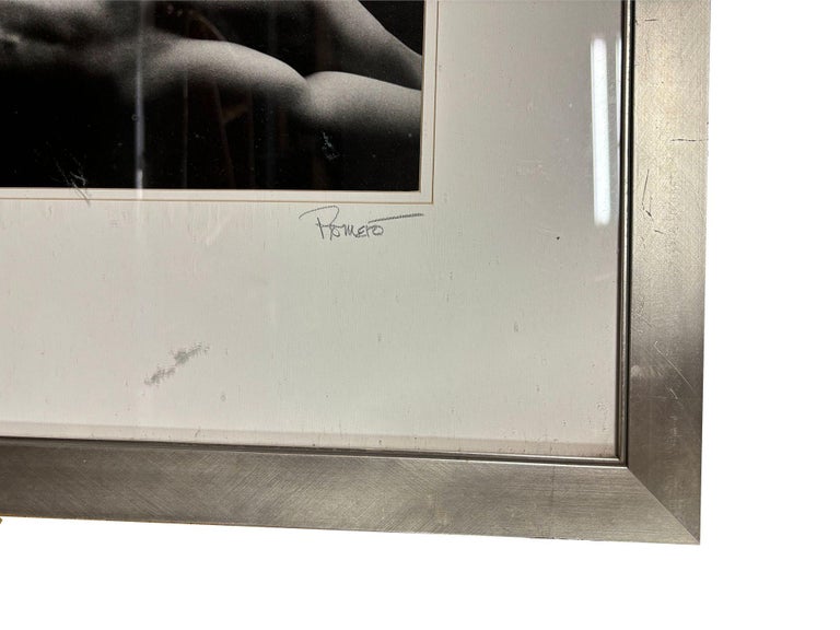Framed Black and White Photography Print of Nude Figure