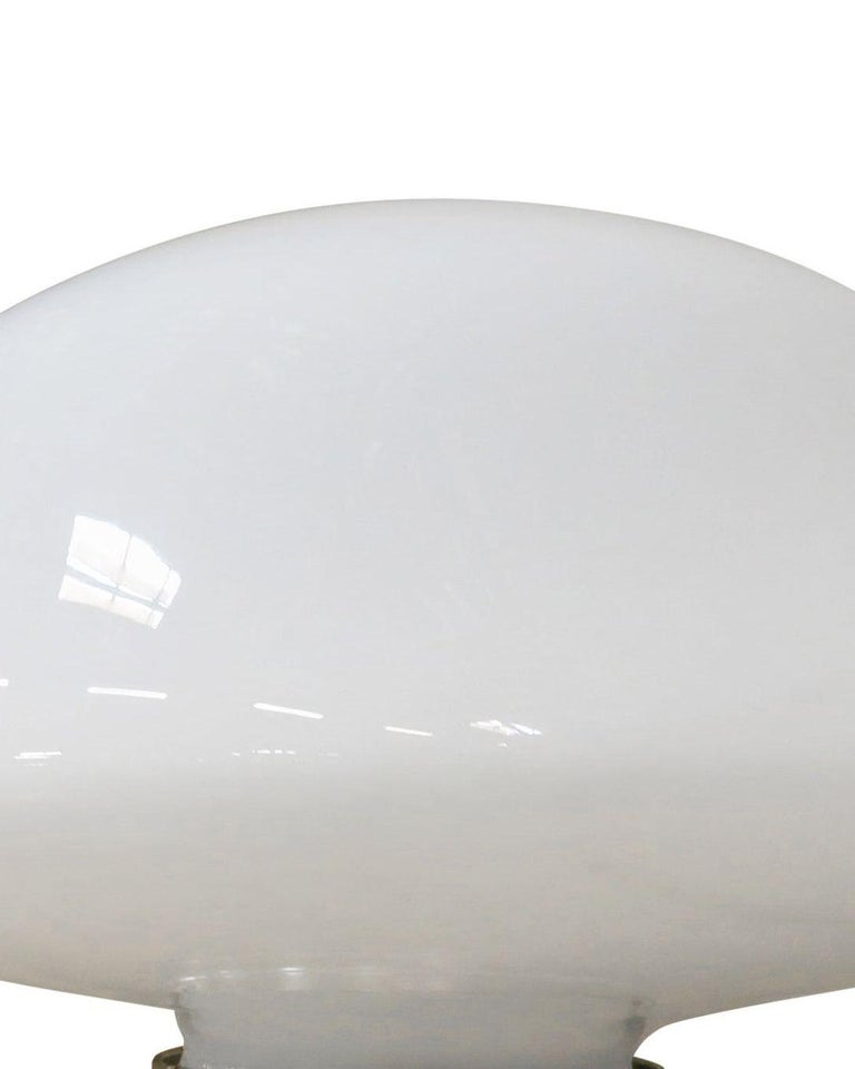 Large Art Deco School House Milk Glass Ceiling Mounted Globe with Fitter
