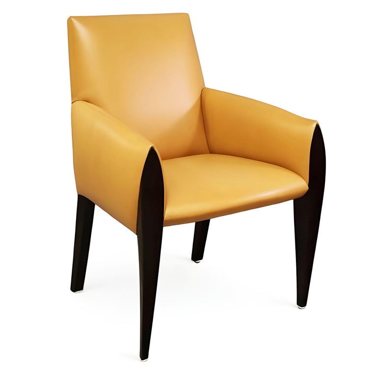 Dakota Jackson "Ke-Zu" Camel Leather Armchair