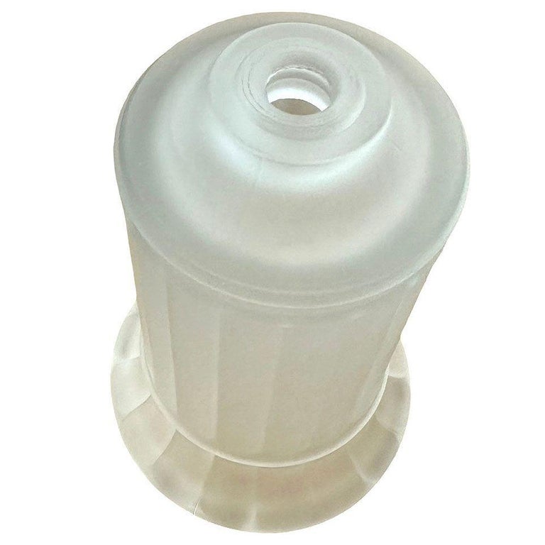 Vianne Art Deco Ripped Cylinder Frosted Glass Light Up Lamp Base