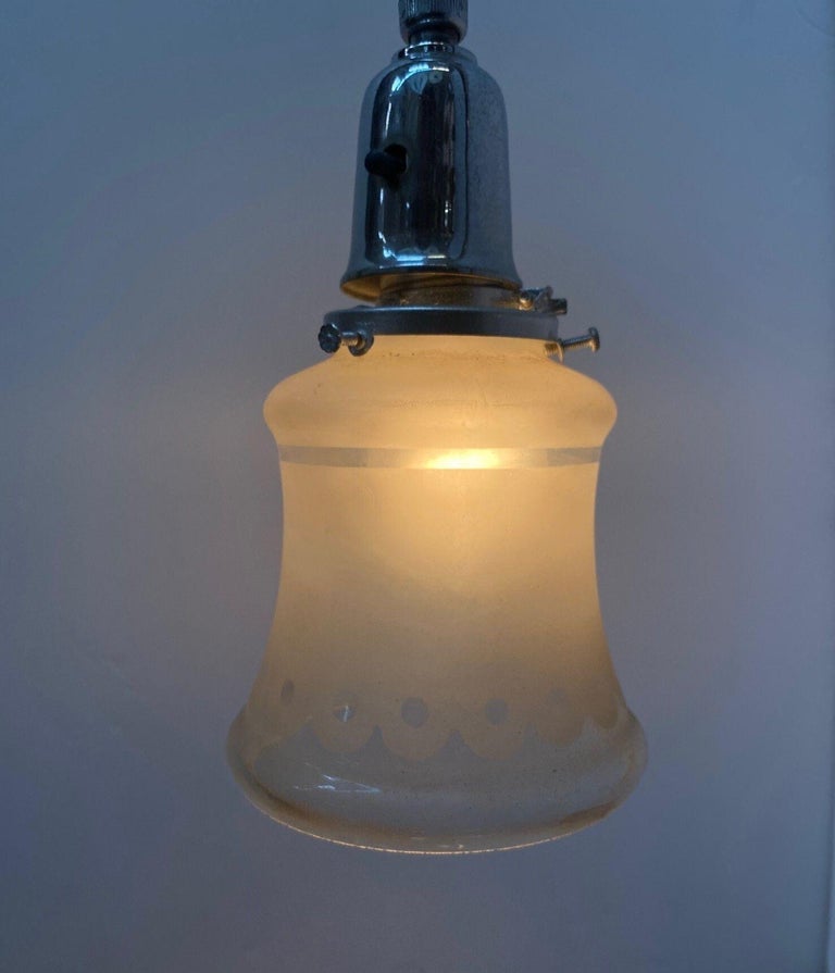 2 " Victorian Style Frosted Laced Hand Blown Glass Shades Six Available
