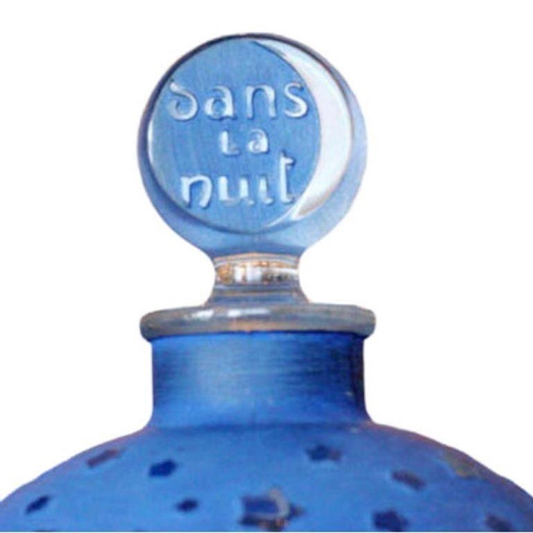 Rare Huge 10.5 inch Lalique "Stars" Dans la Nuit Post-War Factice Perfume Bottle