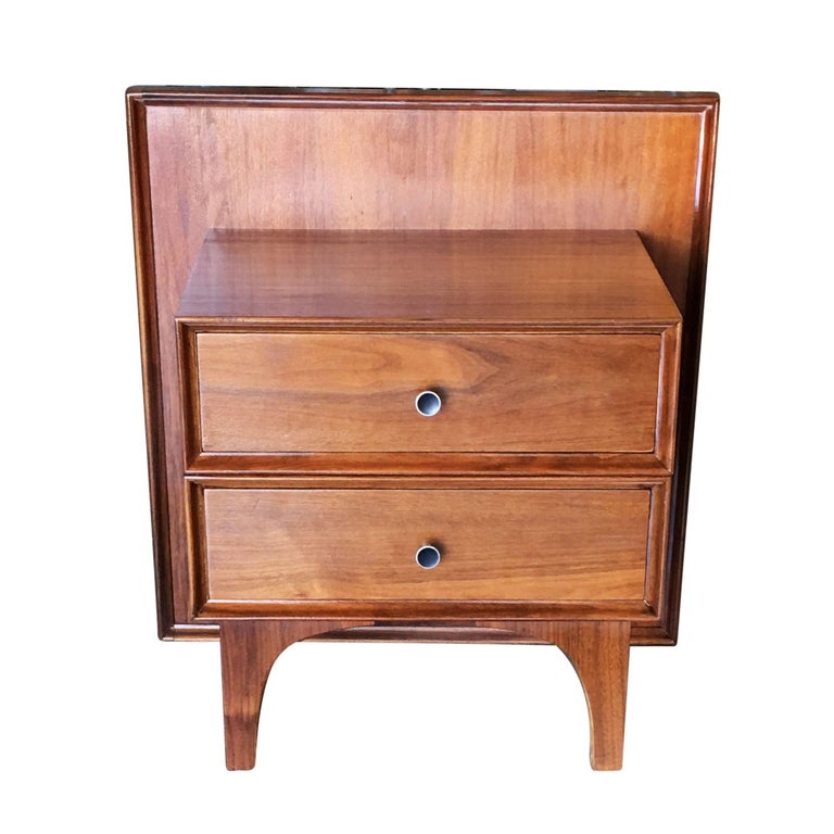 Custom Walnut Bedroom Nightstand by Glenn of California