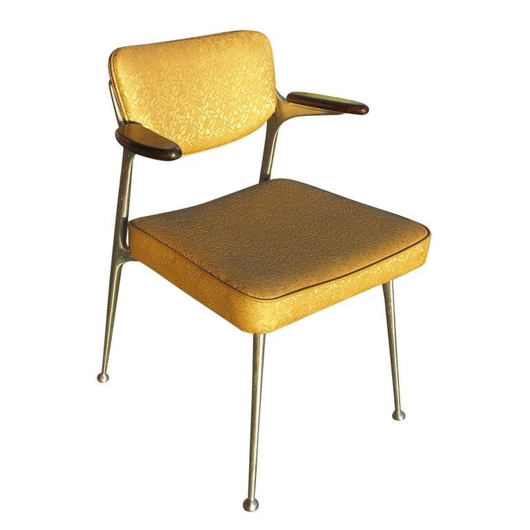 Aluminum Gazelle Armchairs by Shelby Williams, Set of Four