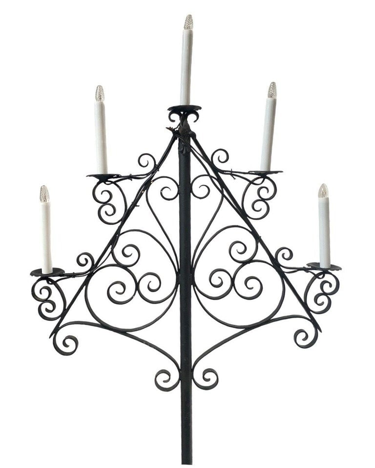 French Victorian Iron Candelabra