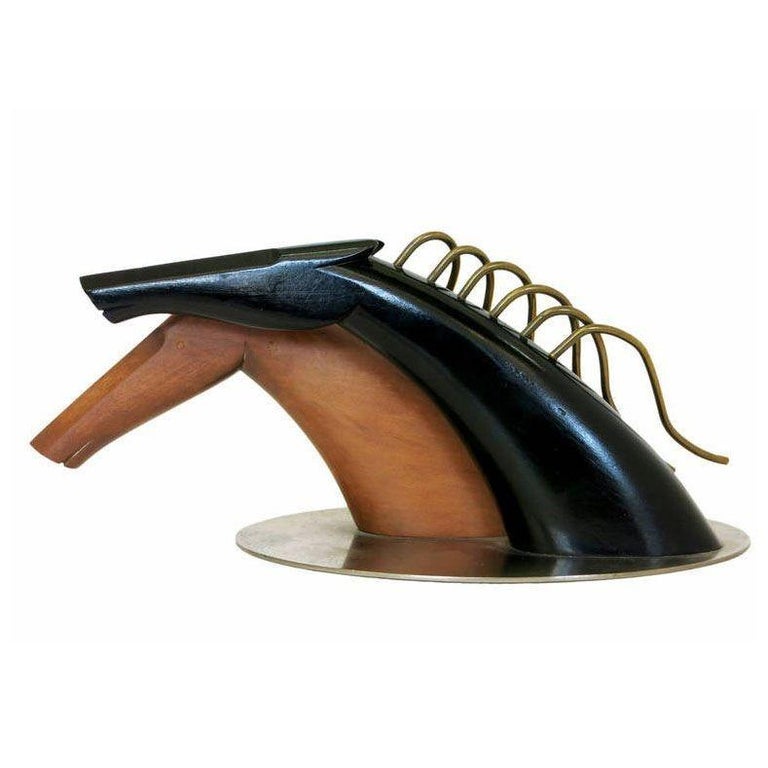 Art Deco Hagenauer Style Carved Horses by Sier Kunst