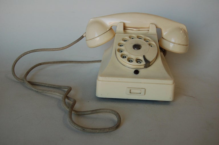 White Bakelite PTT Telephone by Ericsson