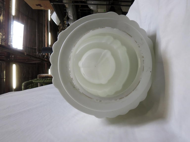 Large Art Deco Stepped Birthday Cake Skyscaper Ceiling Glass Globe Pendant