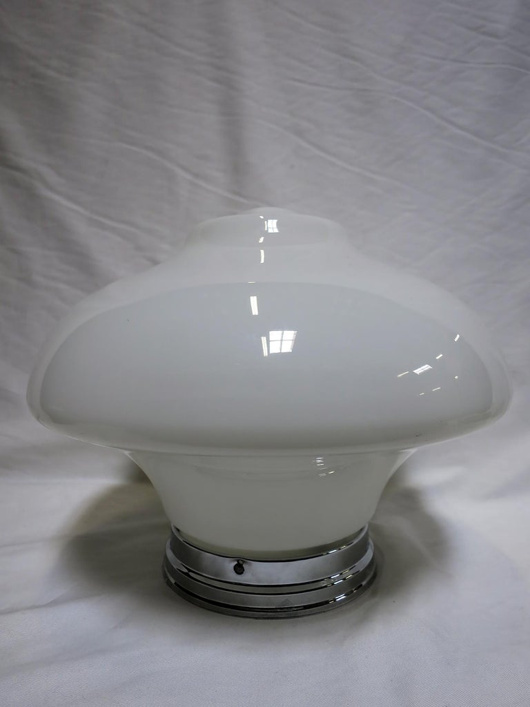 Large Schoolhouse Bell-Shape Ceiling Glass Globe Pendant