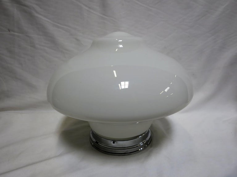 Large Schoolhouse Bell-Shape Ceiling Glass Globe Pendant