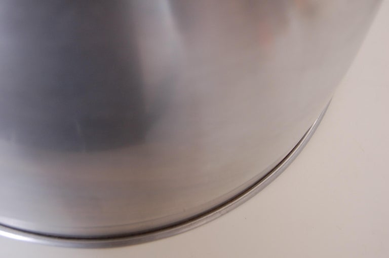 Brushed Aluminum Industrial Round Swag Ceiling Fixture