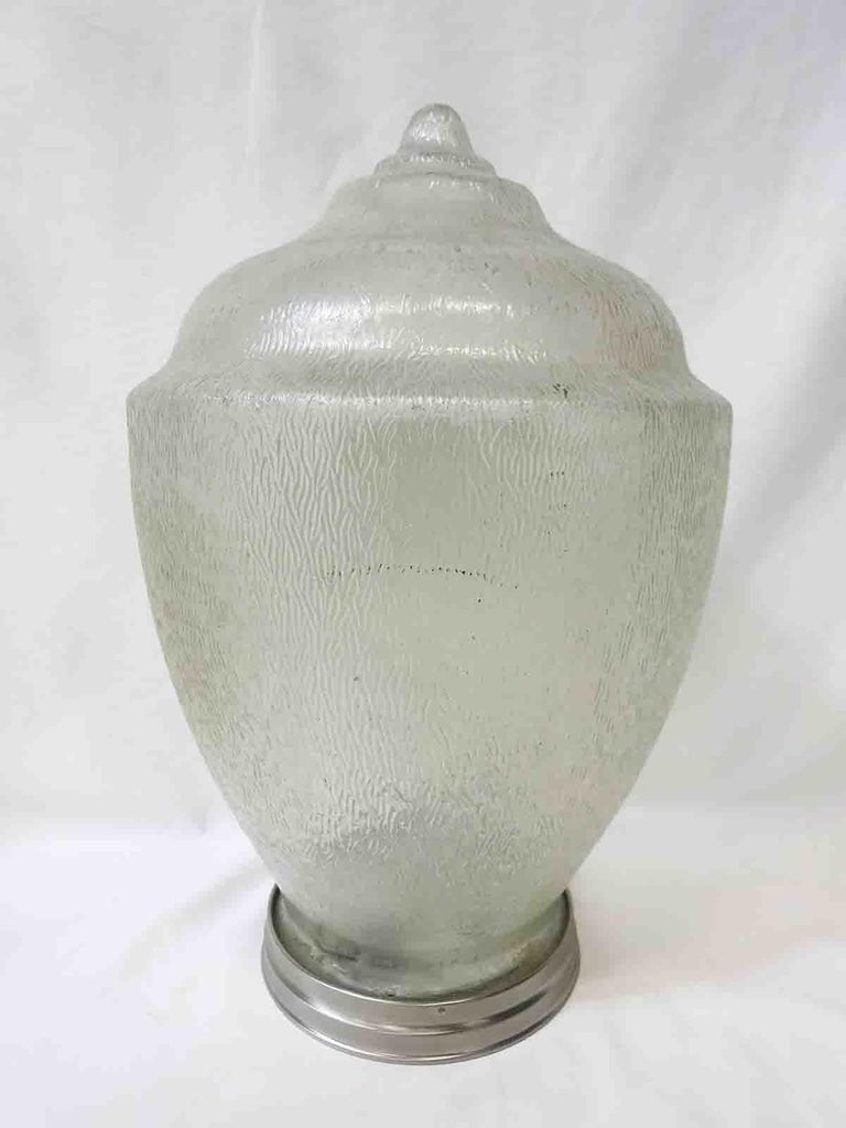 Tall Art Deco Acorn Ceiling Polycarbonate Globe Pendant