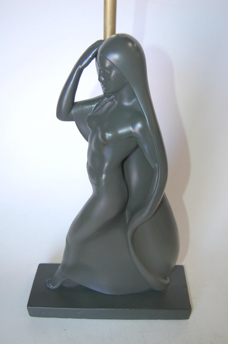Flowing Female Figure Ceramic Table Lamp by Haruil