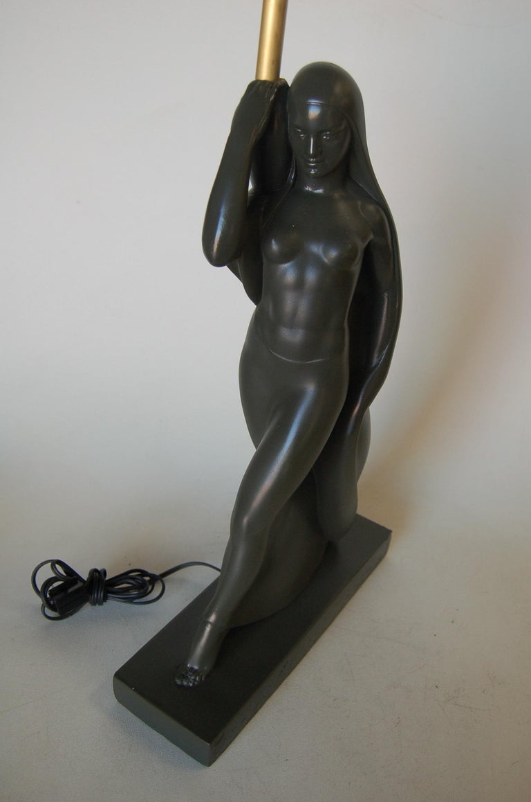 Flowing Female Figure Ceramic Table Lamp by Haruil