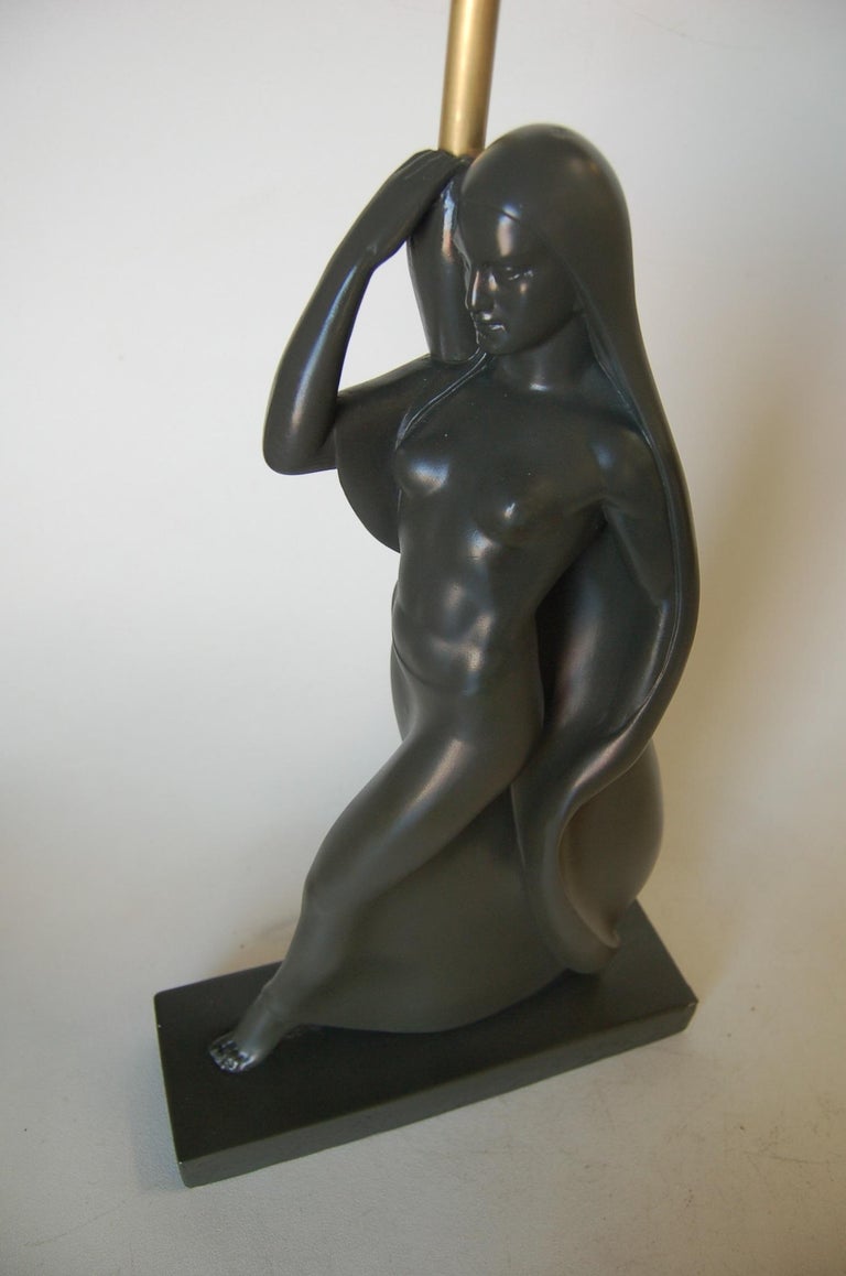 Flowing Female Figure Ceramic Table Lamp by Haruil