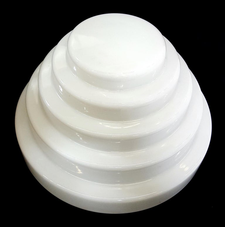 Stepped Art Deco Skyscraper Ceiling Mounted Globe with Fixture 2 Available