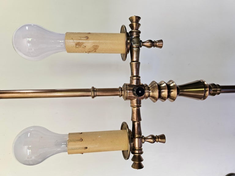 Hollywood Regency Gold-Plated Bronze Floor Lamp