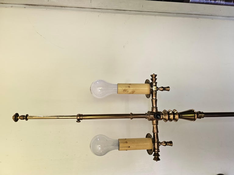 Hollywood Regency Gold-Plated Bronze Floor Lamp