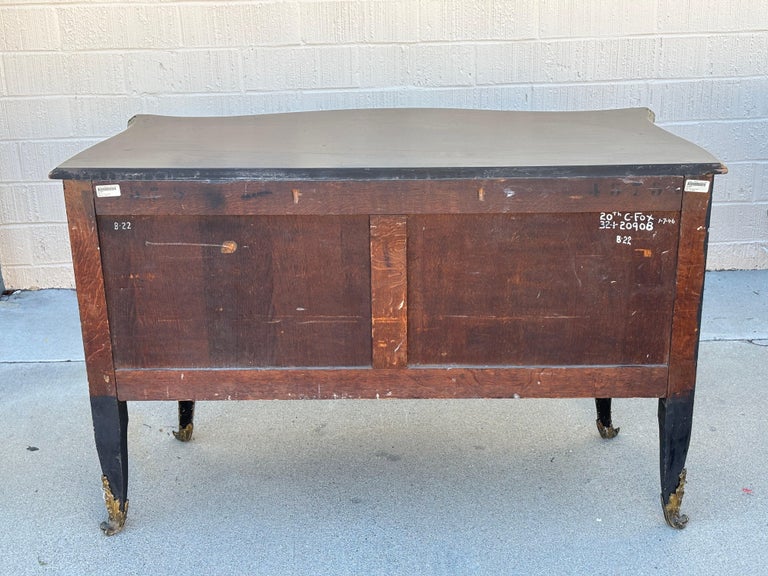 19th Century French with Brass Encroûtement Bombe Shaped Chinoiserie Commode