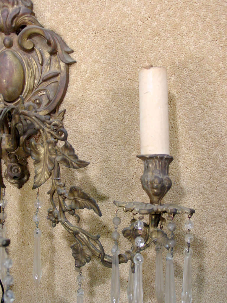 Ornate Bronze Rococo Wall Sconce