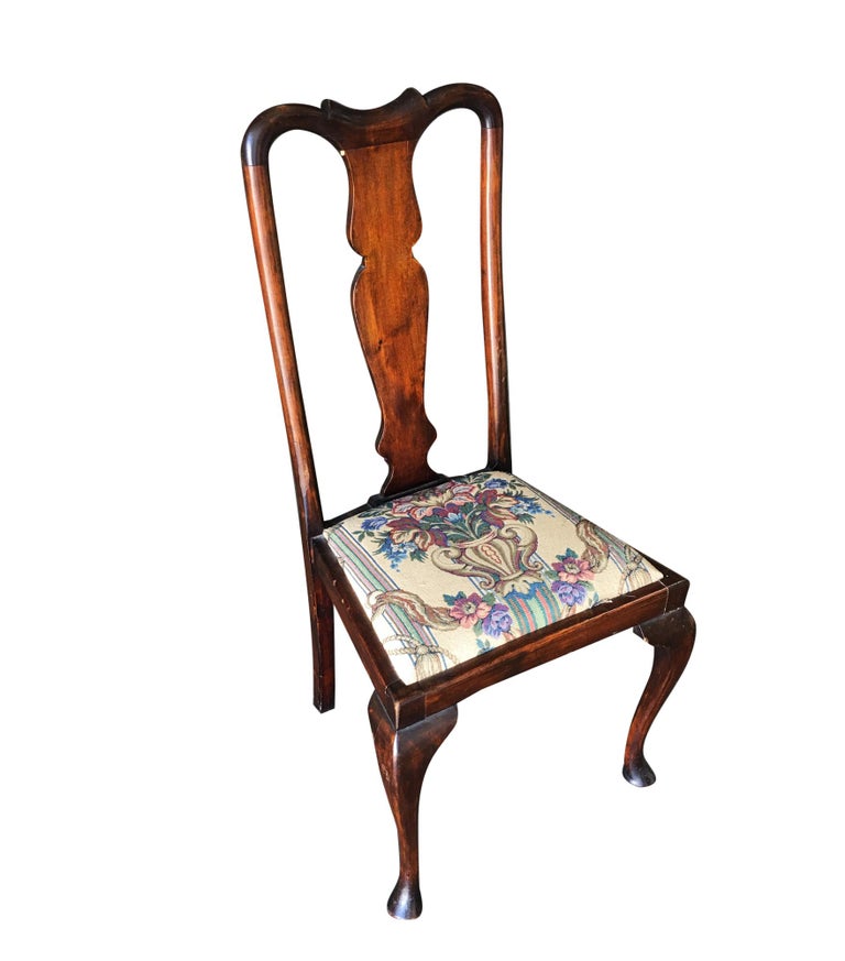 Pre-War Mahogany Art Deco Era Dining Room Chair Set of Four