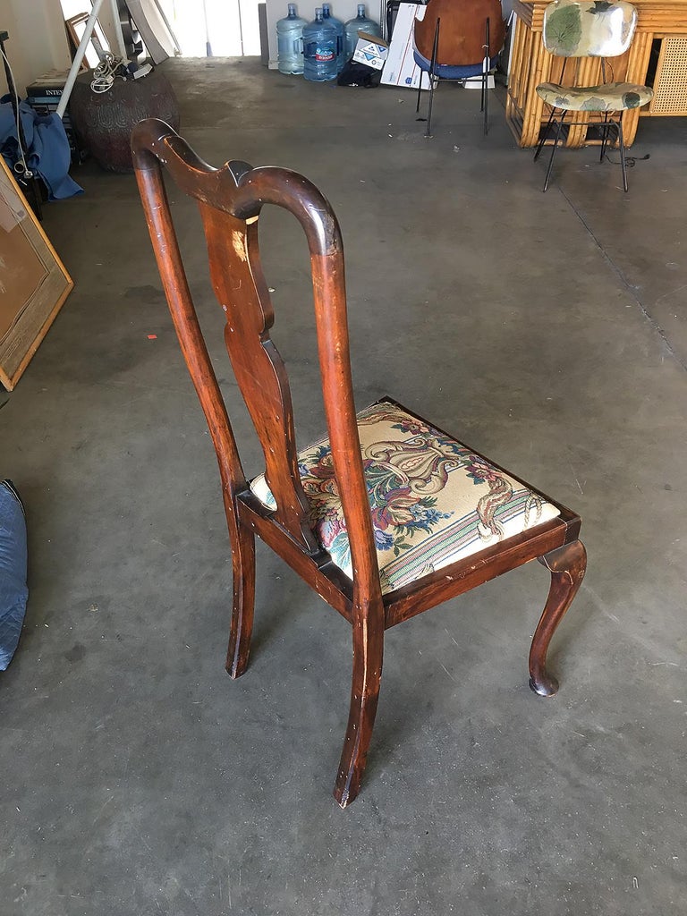 Pre-War Mahogany Art Deco Era Dining Room Chair Set of Four