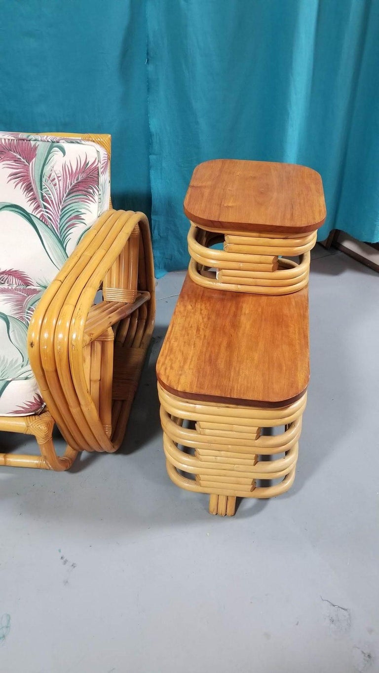Ficks Reed Restored Rattan Livingroom Set - Corner Sofa, Coffee & Side Table